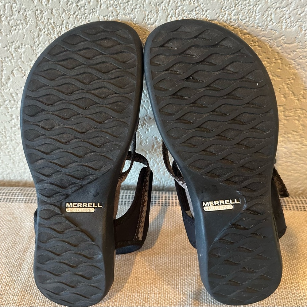 Merrell Black Charcoal Muri Lattice Sandals - Picture 10 of 13